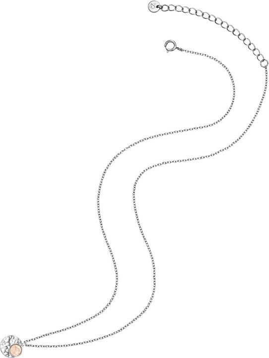 Immagine prodotto Glanzstücke München Catena da donna a cerchio in argento rosa quarzo 40,0 cm + 5,5 cm di estensione - 31368 (Argento, 40 - 45 cm)