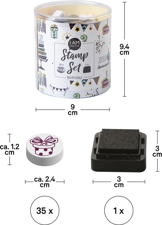 Produktbild I Am Creative Stempelset Happy Birthday