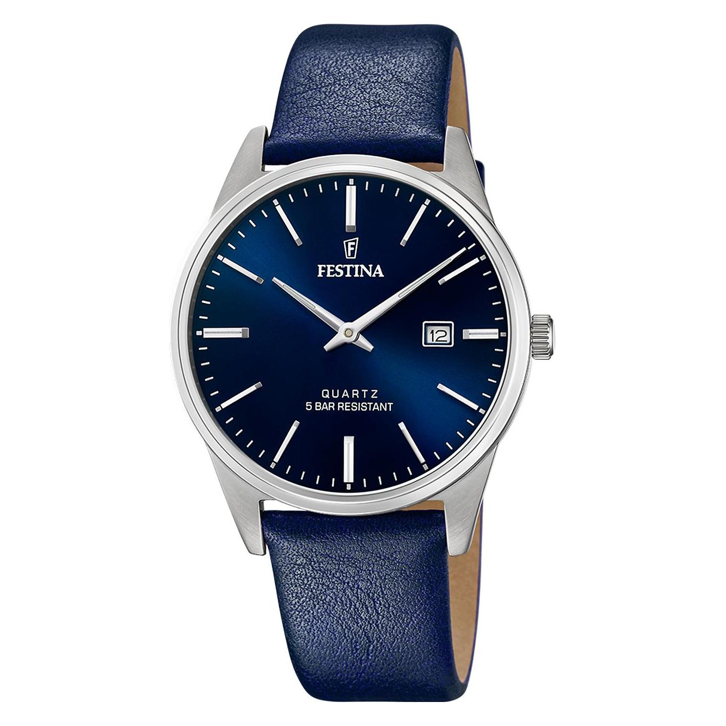 Festina, Armbanduhr, Klassik, Blau, (Analoguhr, 39 mm)