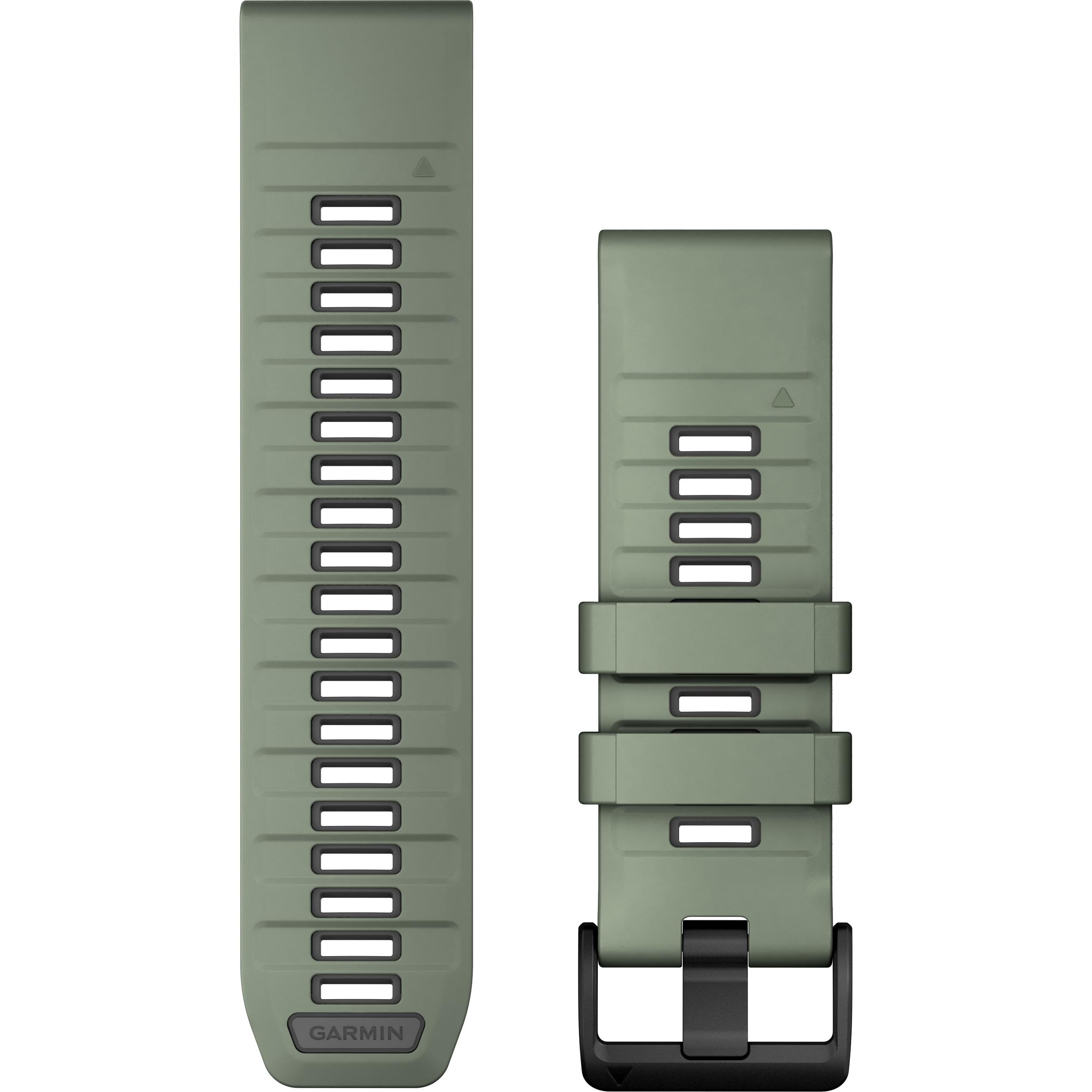 Garmin Ersatzarmband QuickFit 26mm (26 mm, Silikon), Uhrenarmband, Grau, Grün