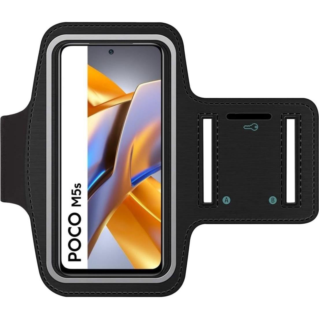 SmartFitness Xiaomi Poco M5s Handy Sport Armband, Smartphone Sportarmband, Schwarz