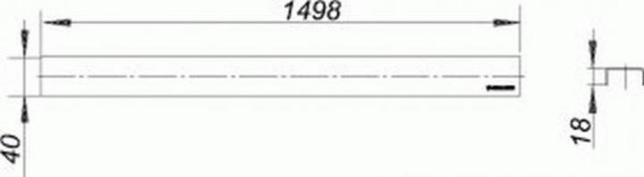 Actual product image Dallmer cover CeraLine Standard, 524225, 1500mm (1500 mm)