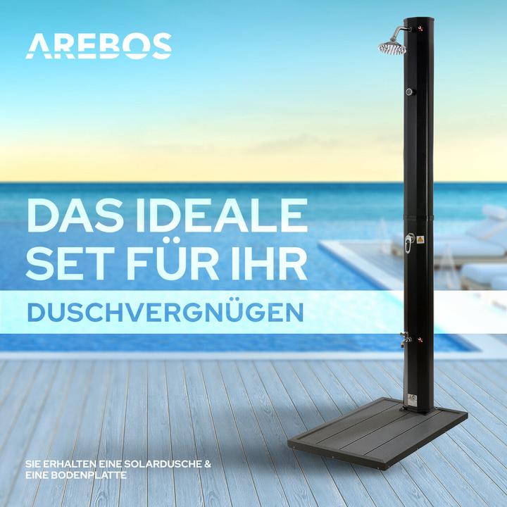 Image du produit Arebos Douche solaire avec plaque de sol