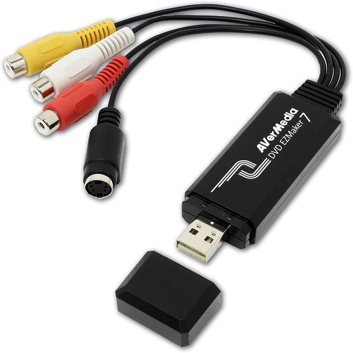 Produktbild AVerMedia DVD EZMaker 7 (USB 2.0, analoges Fernsehsignal, DVB-T, DVB-T2, DVB-S2, DVB-C, DVB-S)