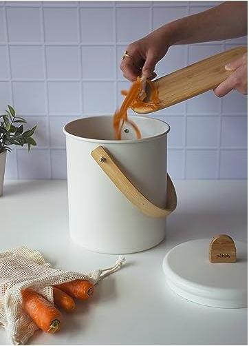 Produktbild Pebbly 4tlg. Zero Waste Set Schneidebr. Messer Sack Kompostb