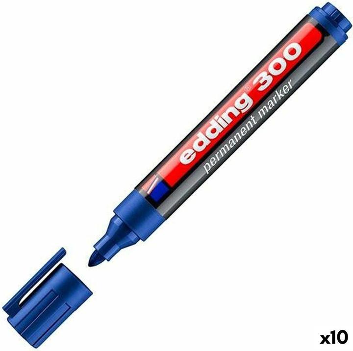 Productafbeelding Edding 300 Blauw Zwart (Blauw, 3 mm, 10 x)