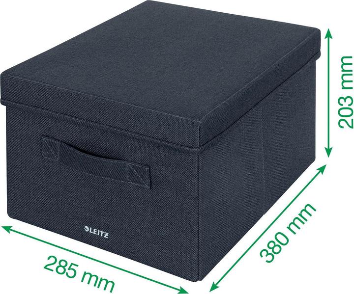 Produktbild Leitz Aufbewahrungsbox Stoff 2ST mittel samtgr (6 x 30.5 x 43 cm, 22 l)