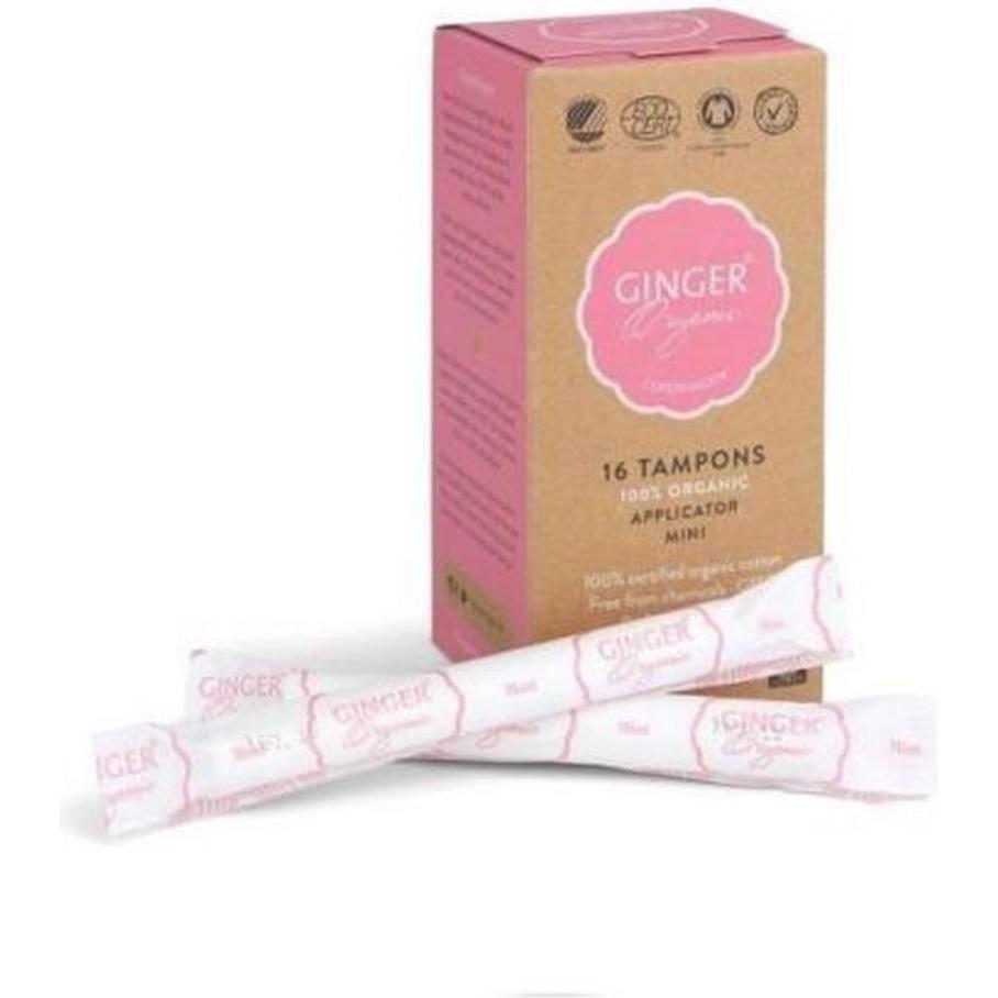 Organic , Tamponi, Ginger - Mini Assorbenti Con Applicatore 16 Pz. (16X, Mini)