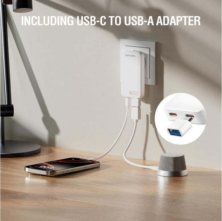 Image du produit 4smarts FlatPlug Slim Dual (65 W, 2 ports)