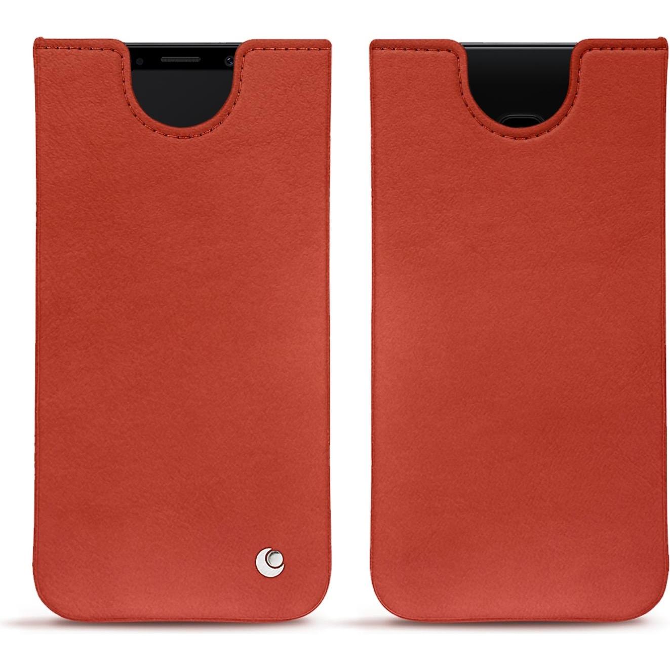 Noreve Lederschutzhülle (Samsung Galaxy S9), Smartphone Hülle, Orange