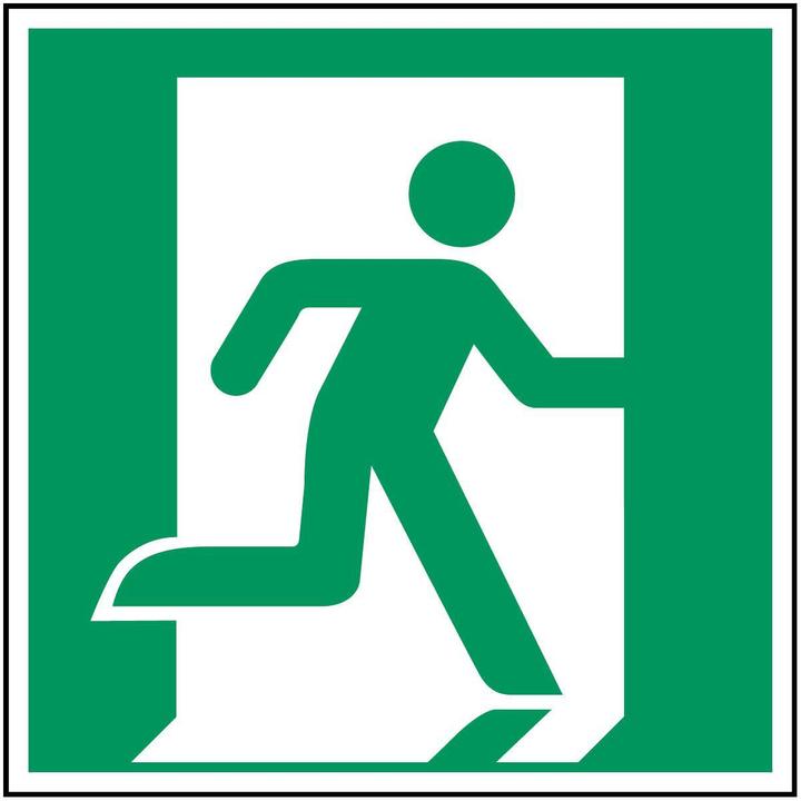 Actual product image Brady ISO safety sign - Emergency exit right