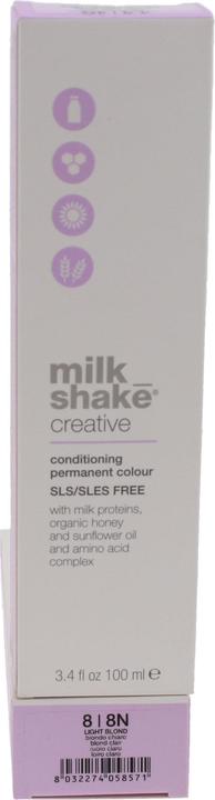 Milk_Shake milk shake Creative Conditioning Permanent Colour 8 Natural light blond 100 ml (Blond clair naturel)