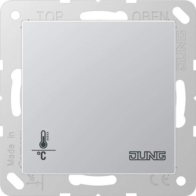 JUNG Régulateur de température ambiante UP A KNX alu glz A2178ORTSAL