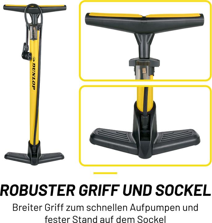 Actual product image Dunlop Bicycle floor pump