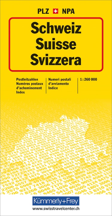 Produktbild Schweiz Postleitzahlenkarte 260000