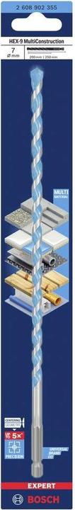Produktbild Bosch Professional Zubehör Expert HEX-9 Multi Construction Bohrer, 7 x 200 x 250 mm (7 Millimeter)