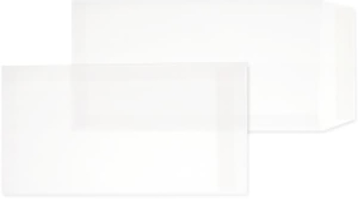 Produktbild Blanke Versandtaschen 156x300mm 110g/qm haftklebend VE=100 Stück transparent-weiss (100 x)