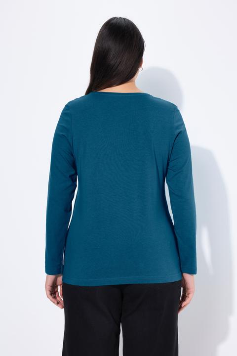 Produktbild Ulla Popken Shirt, Slim, Rundhalsausschnitt, Langarm (58)