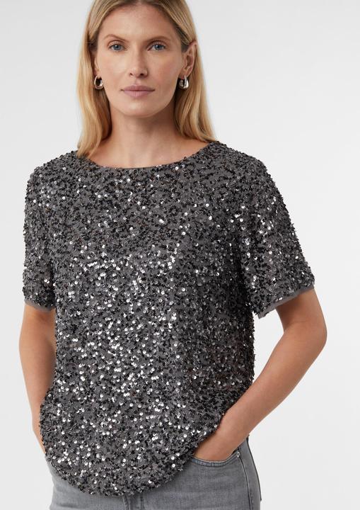 Immagine prodotto Comma Bluse Elegantes Shirt mit Allover-Pailletten (32)