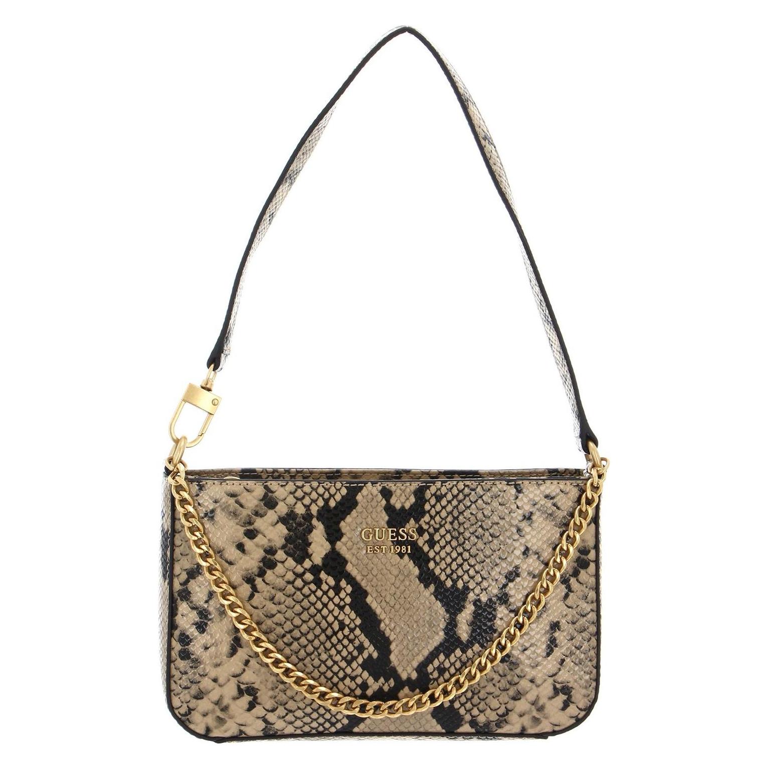Guess, Damen, Handtasche, Katey Mini Top Zip Shoulder Bag, Braun