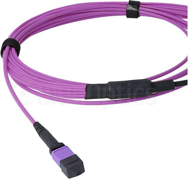 Immagine prodotto BlueOptics Cavo di breakout duplex MTP/8xLC in fibra ottica OM4 da 1 metro (1 m)