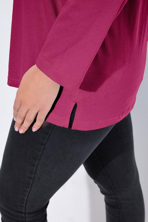 Produktbild Ulla Popken Shirt, V-Ausschnitt, Relaxed, Langarm (54)