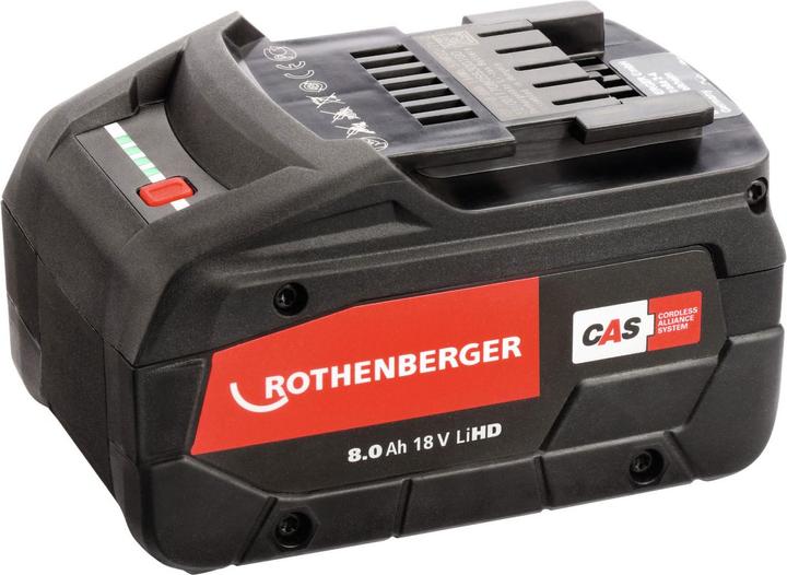 8,0 Ah ( 1000002549 ), 1x Rothenberger RO BP18, 8 Li-HD Akku - 18 V