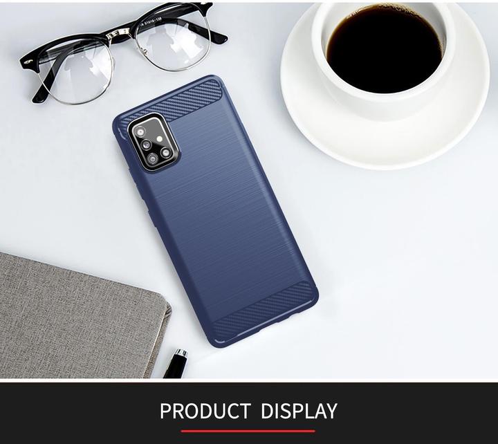 Produktbild Cadorabo TPU Ultra Slim carbon edelstahl Kombi Cover (Samsung Galaxy M40s)