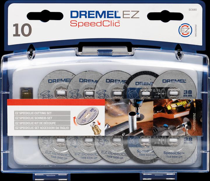 Produktbild Dremel EZ SpeedClic Schneid-Set (Aufspanndorn, 10 Trennscheiben)