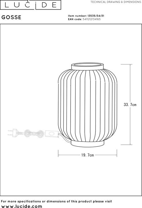 Actual product image Lucide Gosse (E14)