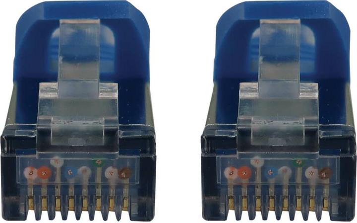 Actual product image Eaton Cat6a 10G Snagless Shielded Slim STP Ethernet Cable RJ45m/M PoE Blue 15 ft. 4.6m (U/FTP, CAT6a, 4.60 m)