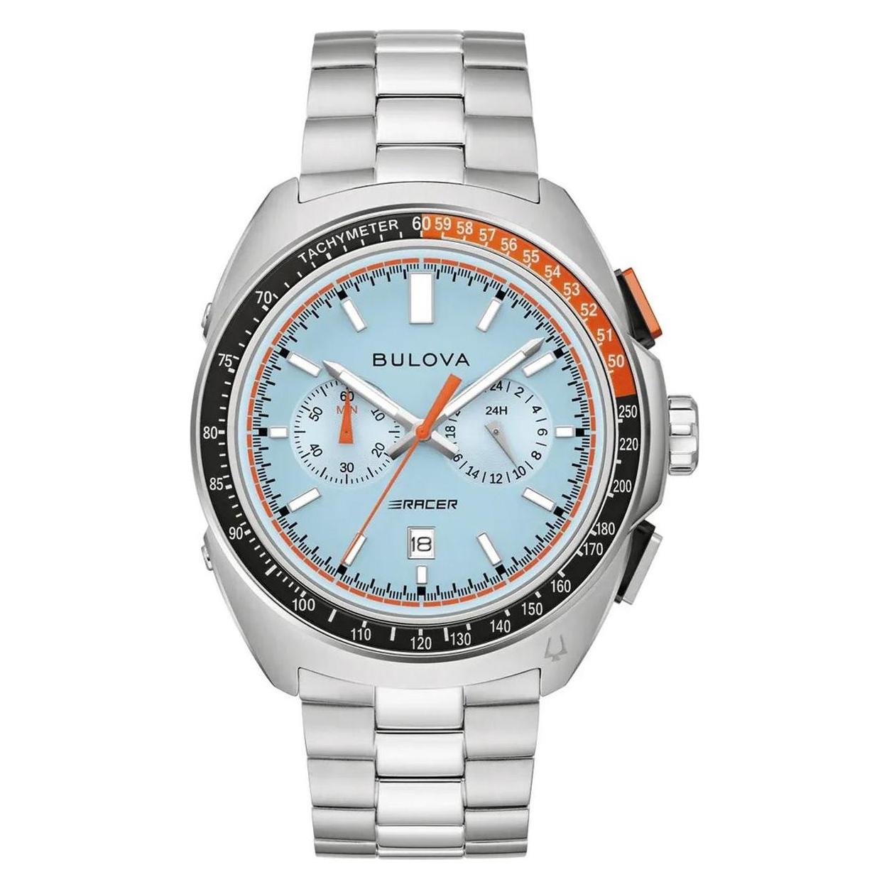 Bulova, Armbanduhr, 98B432, Blau, Silber