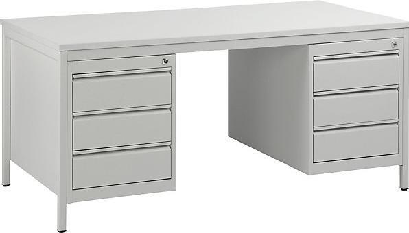 Actual product image eurokraft basic Master desk, light gray (160 cm, 80 cm)