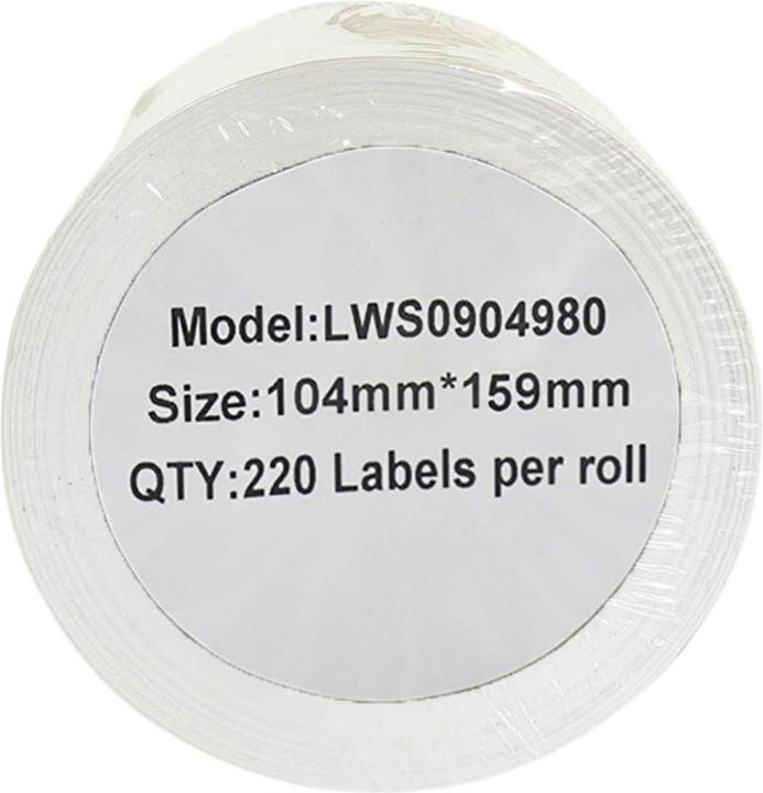 Hermex Alternative Etikettenrolle zu Dymo 4XL/S0904980 Mehrzwecketiketten (104 mm)