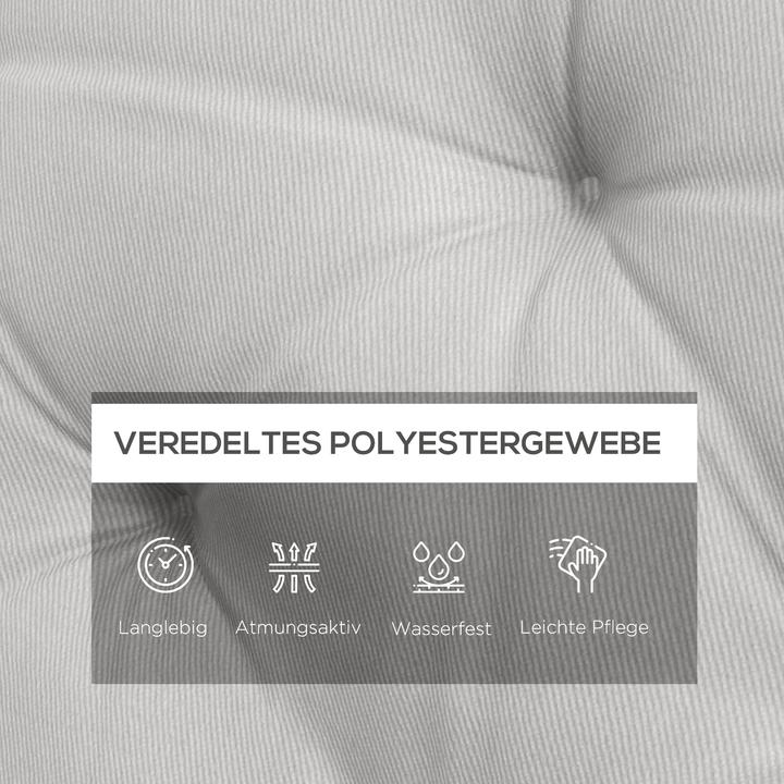 Image du produit Outsunny Bankauflage Polyester, Schaumstoff Hellgrau (150 x 98 cm)