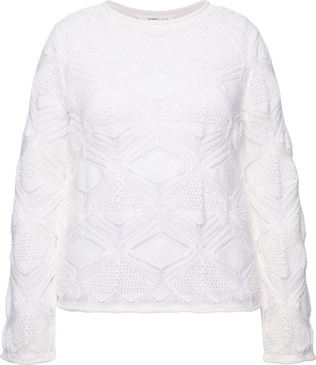 Image du produit Studio Untold Pull oversize, maille ajourée, bords roulottés (54)