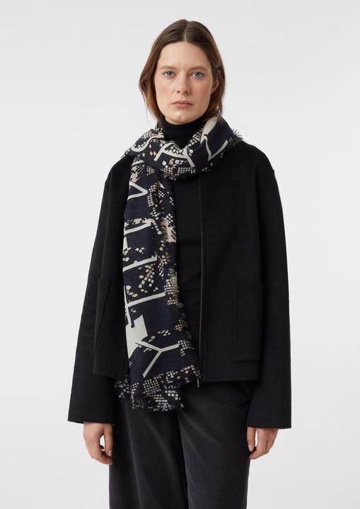 Immagine prodotto Comma Tuch Wollmix-Schal mit Animal-Print