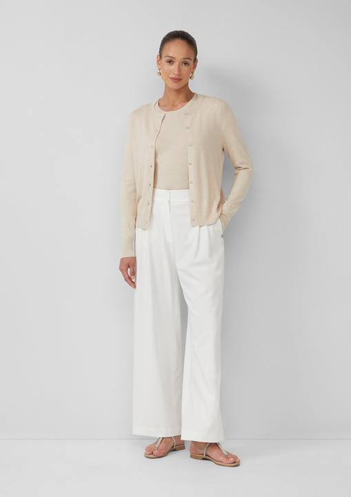 Produktbild s.Oliver Strickpullover Kurzärmeliger Feinstrickpullover mit Glitzer-Details (44)