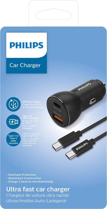Productafbeelding Philips DLP2521C/00 lader voor mobiele apparatuur Zwart Auto