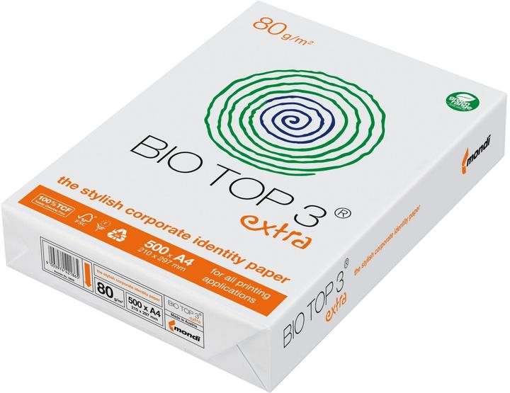 Bio Top 3 extra, 1 Packung à 500 Blatt (A4, 500 Blätter, 80 g/m²)