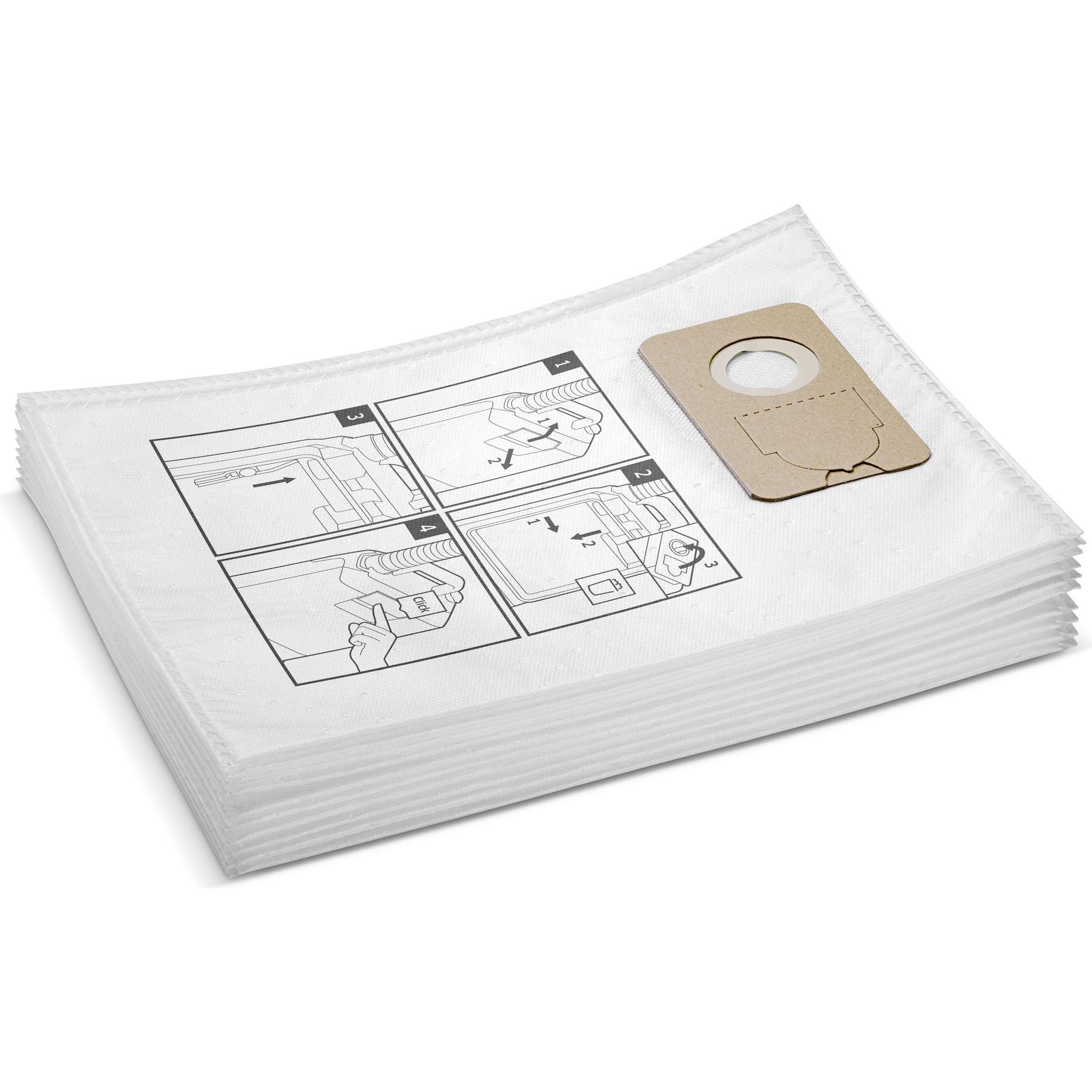 Kärcher Professional, Accessori per aspiratori industriali, Sacchetti filtranti in tessuto non tessuto CV 30/2 BP