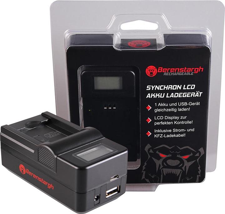 Image du produit Berenstargh Synchron USB Ladegerät f. Panasonic DMW-BCL7 Lumix F5 FH50 FS50 SZ3 SZ9 XS1 (Chargeur de batterie d'appareil photo)