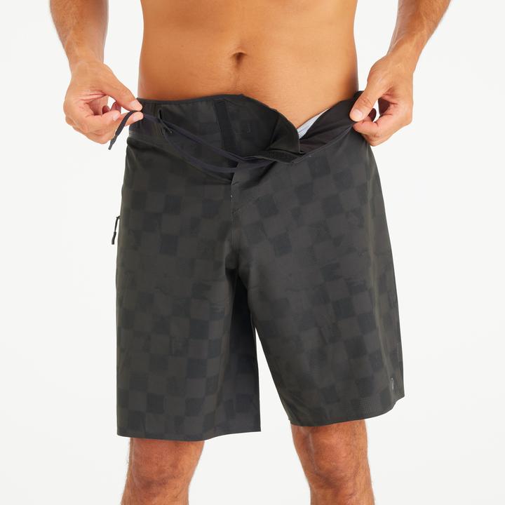 Immagine prodotto Olaian Boardshorts Herren lang Morpho Checky 20" schwarz (40)