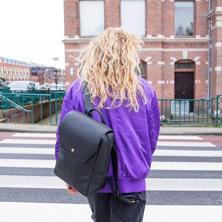 Produktbild Mosz Laptop -Rucksack / Arbeitsbeutel / Rucksack - Damen - 15 Zoll - Leder - Billy - Schwarz