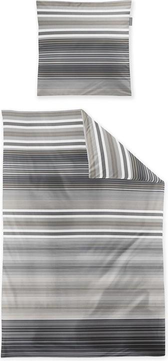 Produktbild Irisette Mako-Satin Bettwäsche Wave 8651 grau (Bettwäsche Set, 135x200 cm + 80x80 cm)
