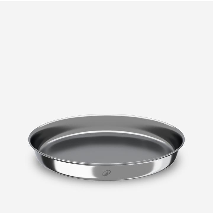Actual product image Quechua Campingteller Ø 19 cm Edelstahl