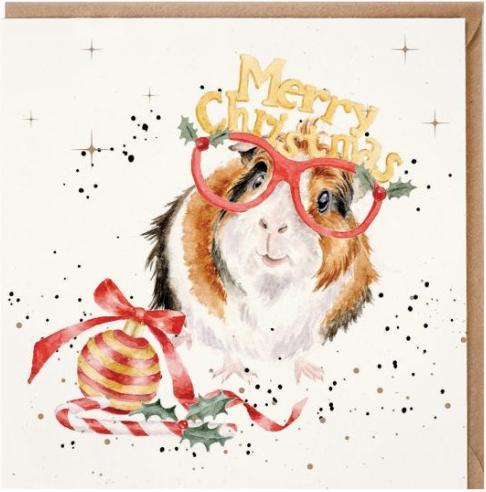 Wrendale Design Karte - Christmas Guinea Pig - Wrendale Designs (1 pcs.)