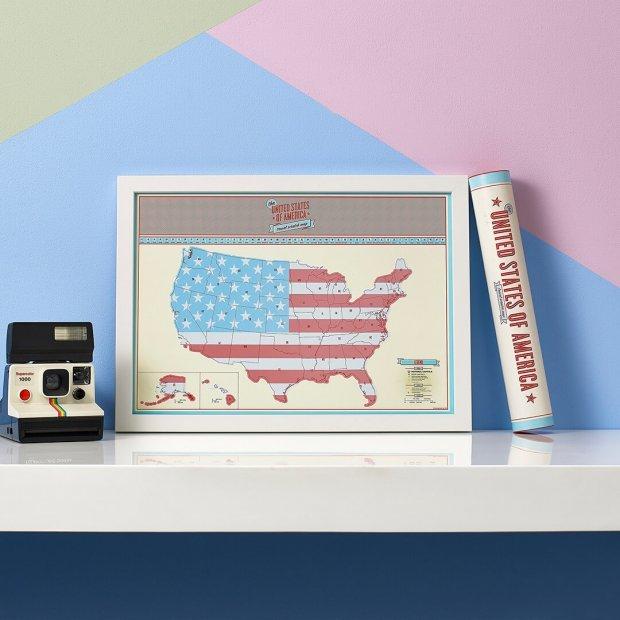 Image du produit Luckies Scratch Map USA (42 x 30 cm)