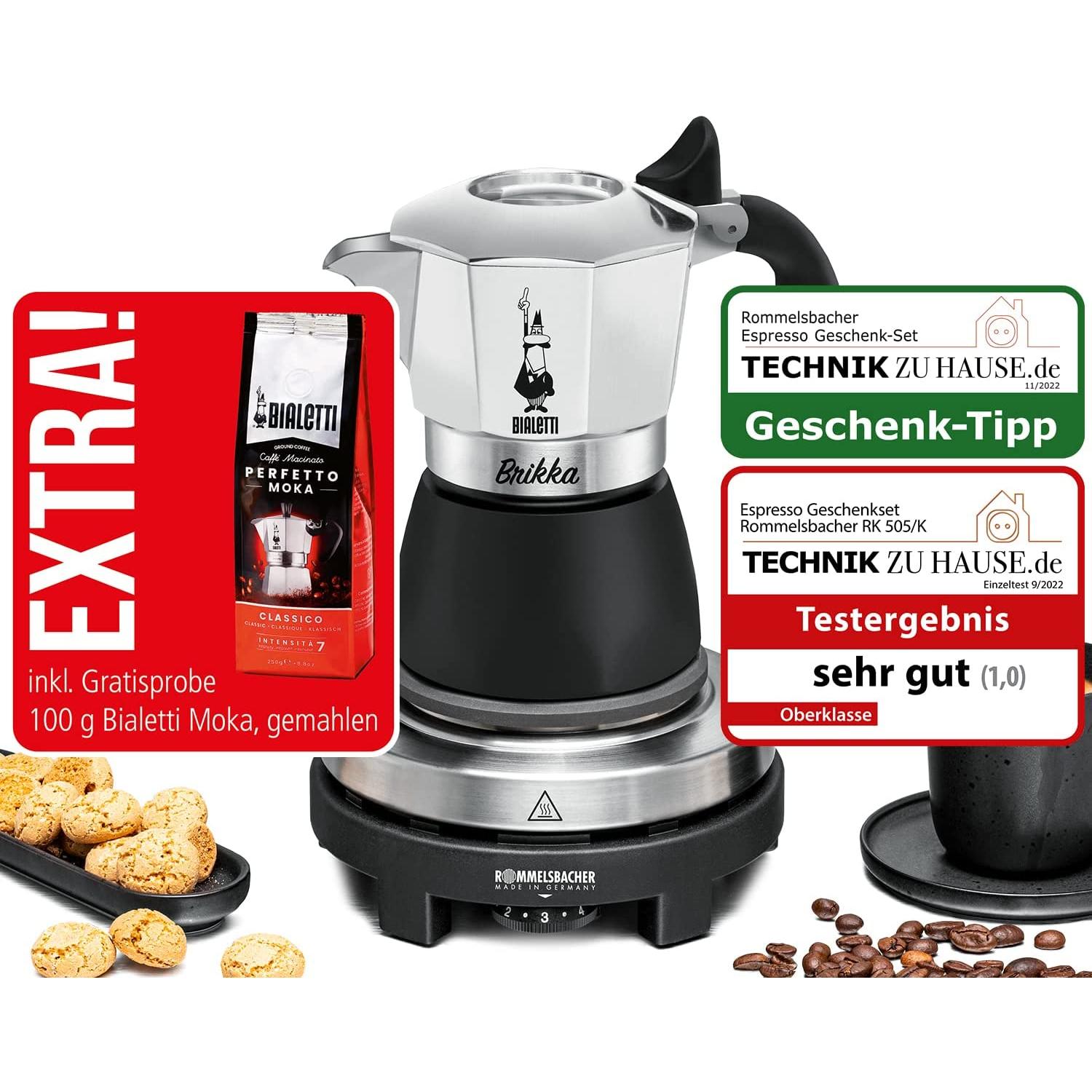 Thumbnail - Rommelsbacher ROM Espresso Set RK 505/K, Espressokocher, Schwarz