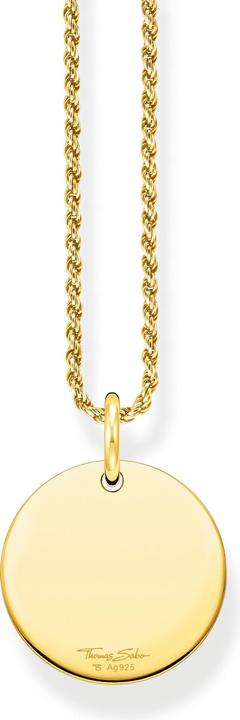 Produktbild Thomas Sabo Coin Halskette Gold (750 Gelbgold Vergoldung, 925 Sterlingsilber, 50 cm)
